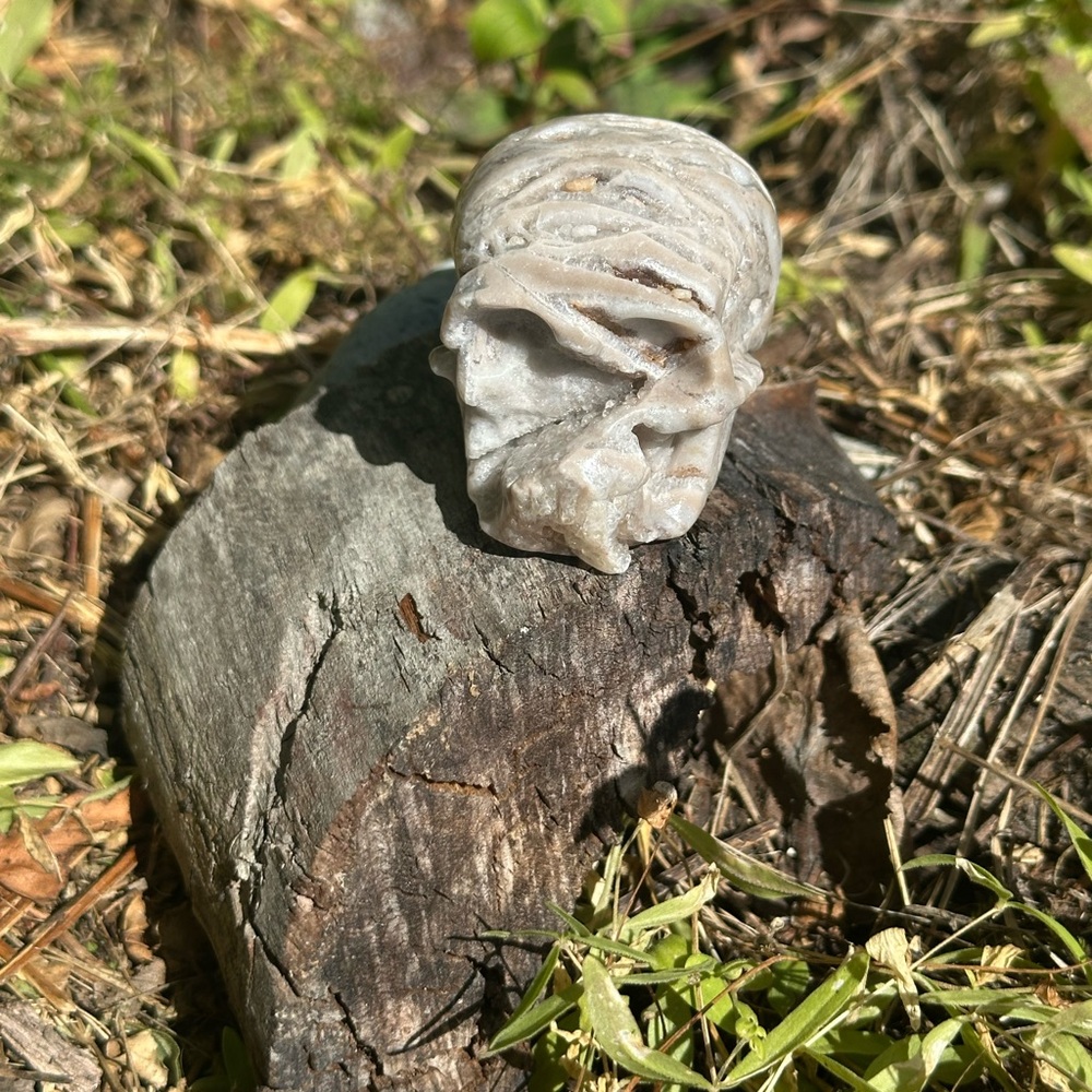 Sphalerite Druzy Skull - Picture 6 of 11